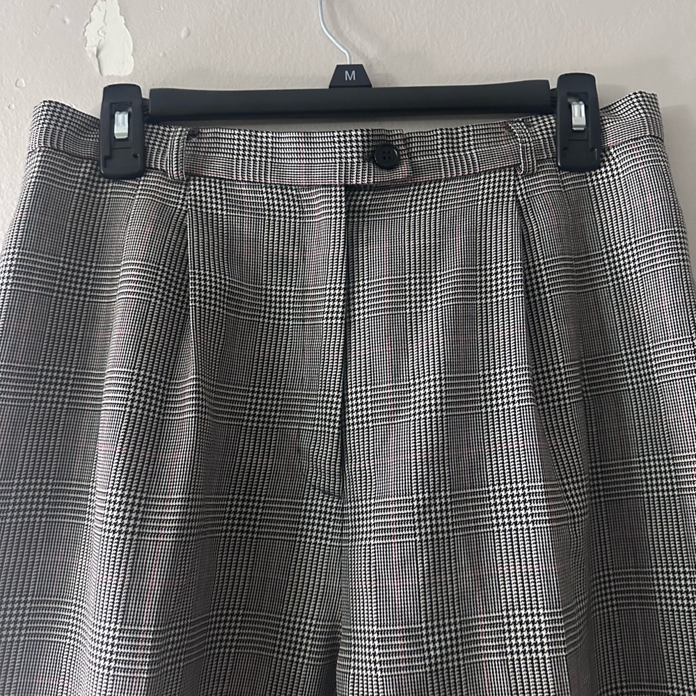 Classic Gray Women's Pattrtned Dress Trousers Petite - Picture 2 of 6